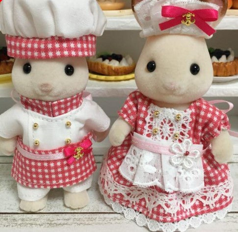 Boulangerie à la main uniforme de boulangerie rouge cuire au Japon