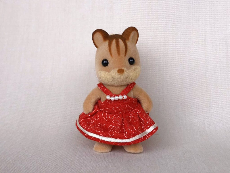 HANDMADE RED DRESS w/Pearl for Girl Calico Critters Sylvanian Families