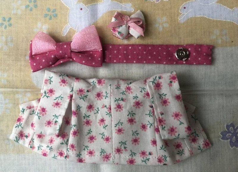Kimono hecho a mano para la madre Pink Flowers Imprimir Calico Critters