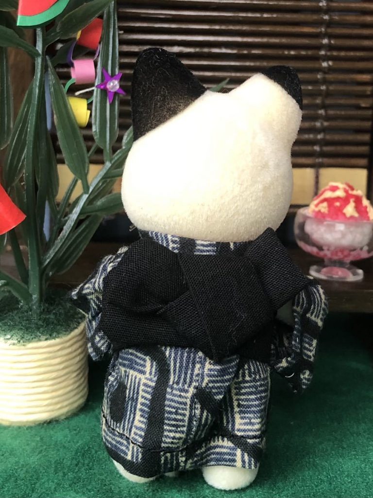 Kimono d'été fait à la main garçon Naby Calico petit animal