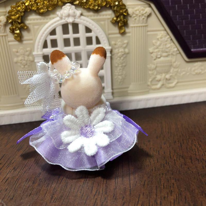 PURPLE HANDMADE DRESS FOR BABY Calico Critters Sylvanian Families
