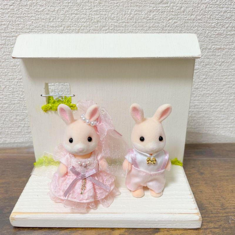 HANDMADE PINK PARTY DRESS SET FOR GIRL & BOY Calico Critters Sylvanian Families